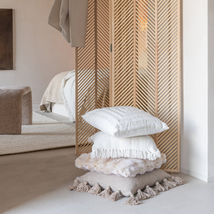 Pude Wave Polyester Creme 45x45cm J-Line