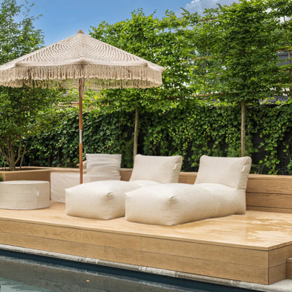 Boho ekstra lang stol beige – Laui Lounge™