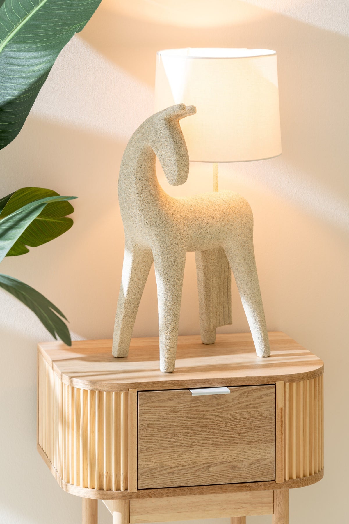 Nattbord Rund MDF/Fyrretræ Natur J-Line