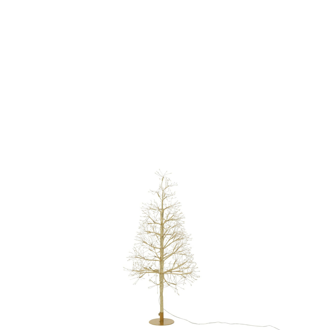 Juletræ med varmt hvide LED-lys, jern, guldfarvet, small, H 80 cm, J-Line
