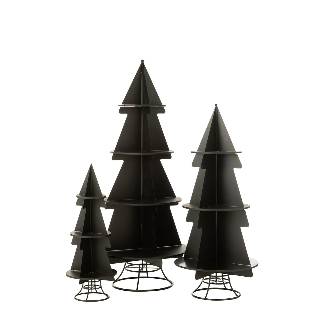 Juletræsdisplay i sort metal, lille – J-Line