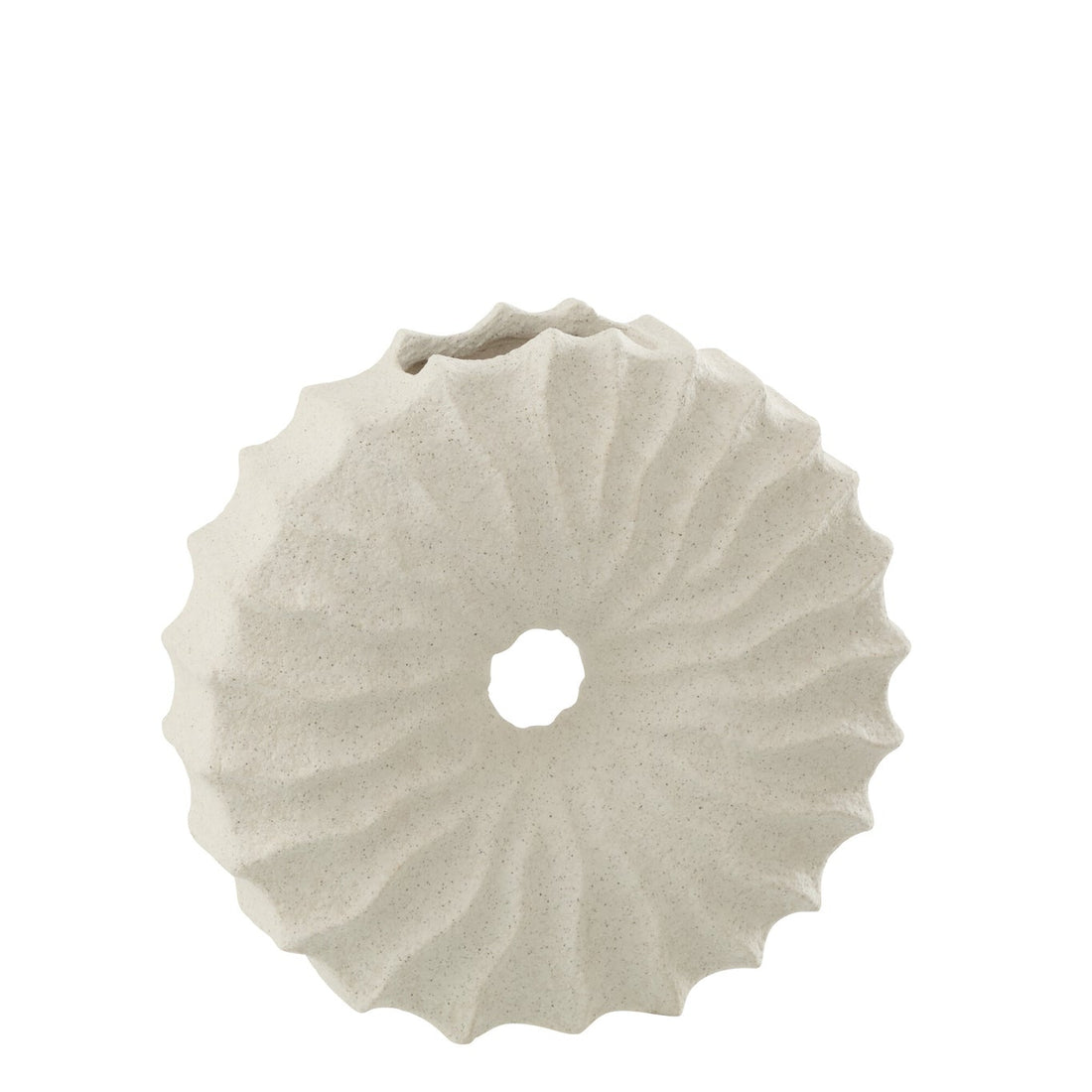 Vase i keramik med sandlook, hvid, small – J-Line