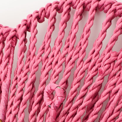 Vægspejl raffia mørkrosa J-Line