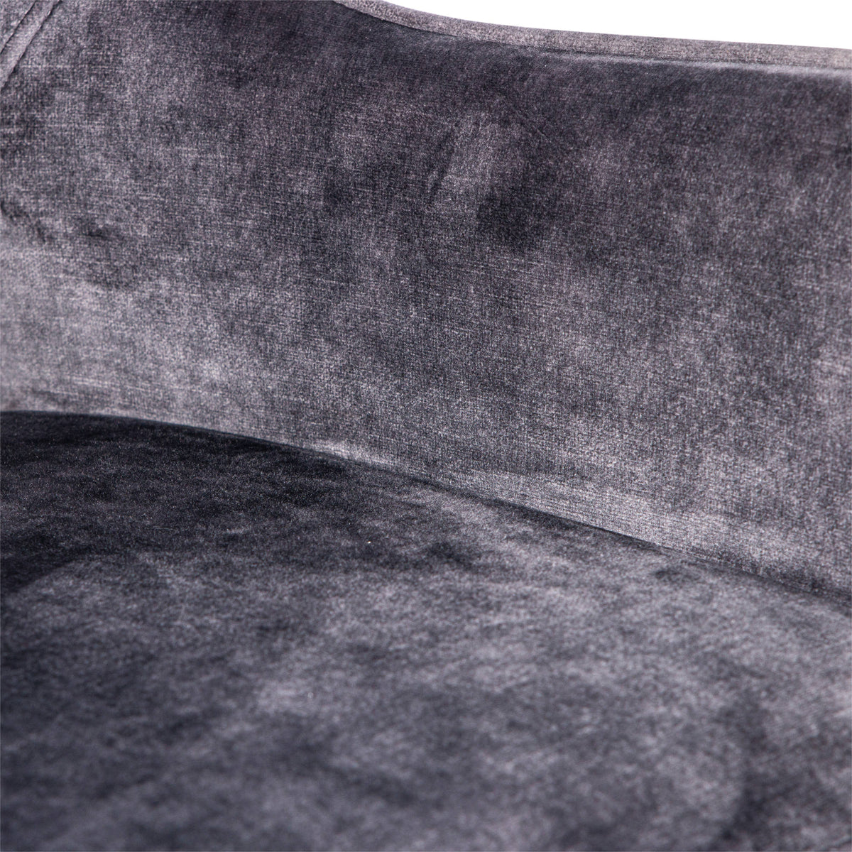 Fallon Velvet Anthracite Barstol med sorte metalben, sæt med 2 stk. PTMD