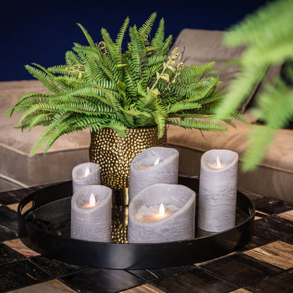 Sæt med 5 LED-lys Rustic Suede Grey PTMD