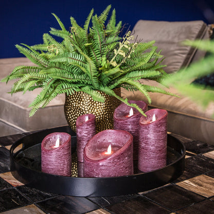 Sæt med 5 LED-lys Rustic Bordeaux PTMD