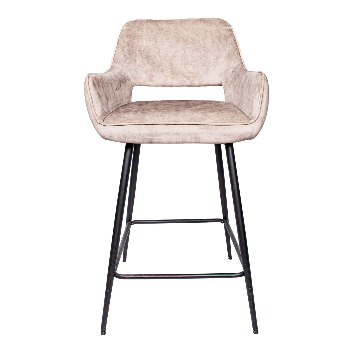 Barstol Fal Low Velvet Khaki, sæt med 2 PTMD