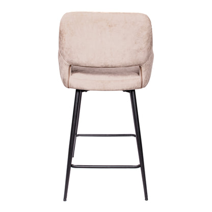 Barstol Fal Low Velvet Khaki, sæt med 2 PTMD