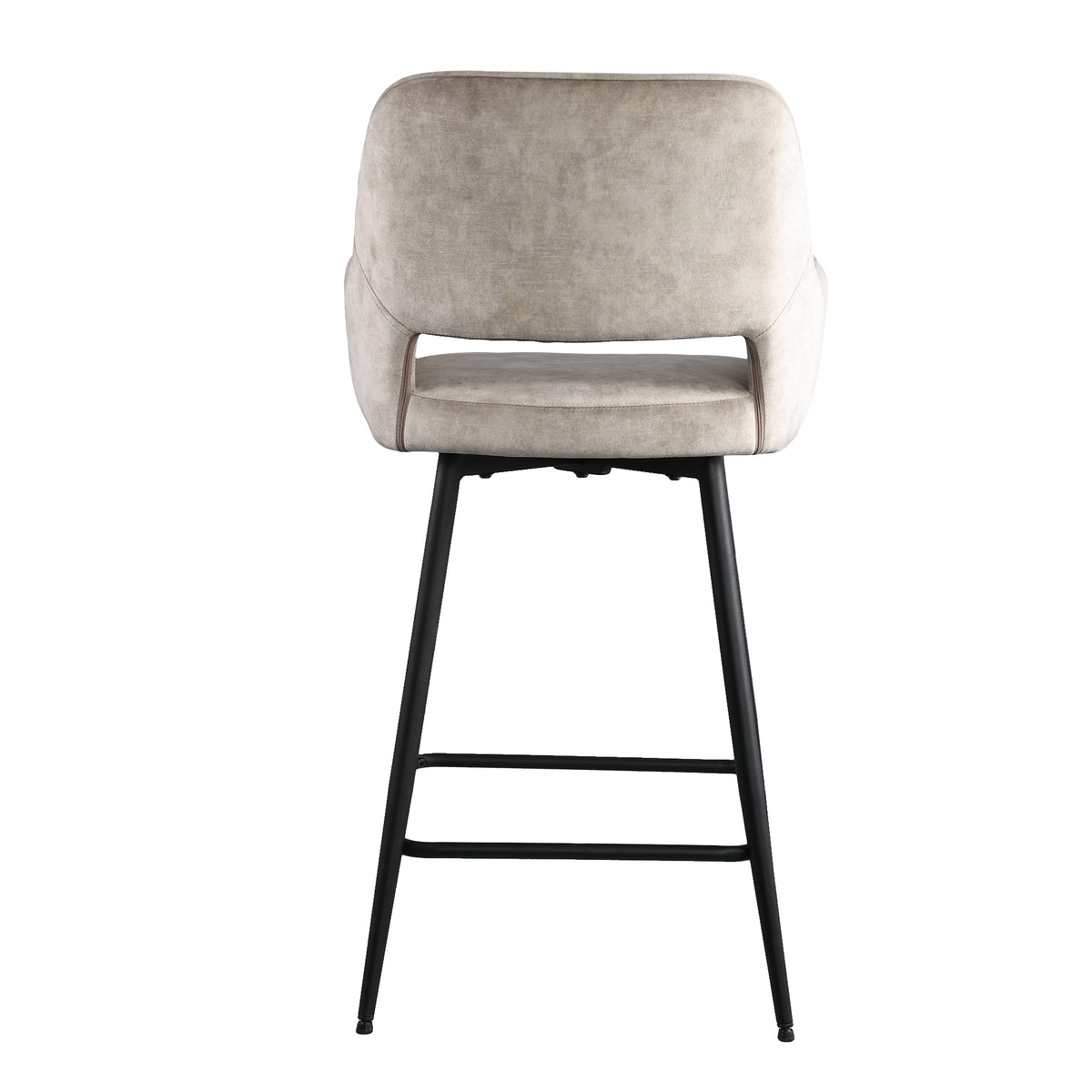 Barstol Fal Low Velvet Khaki, sæt med 2 PTMD