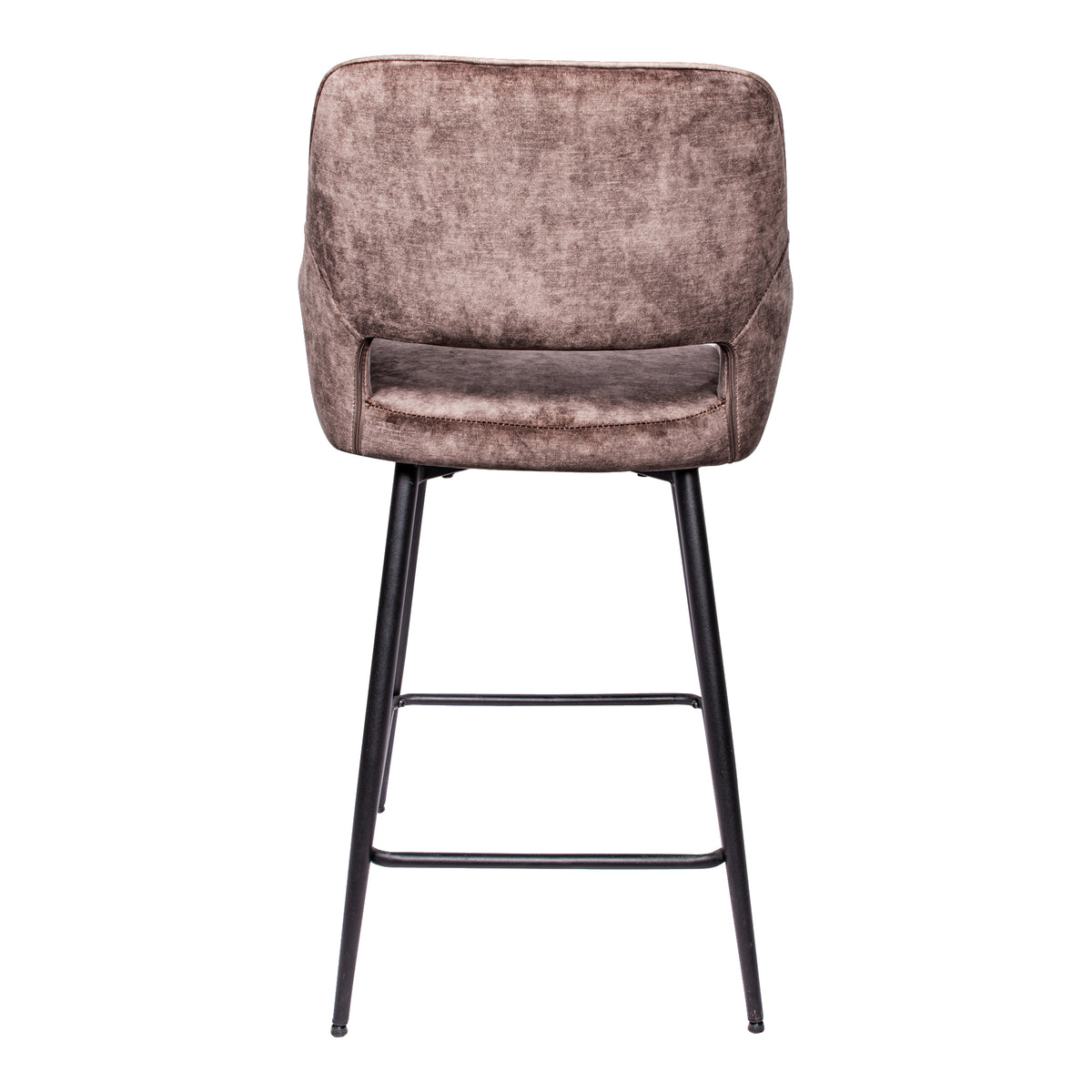 Barstol Fal Low Velvet Brun Sæt med 2 PTMD