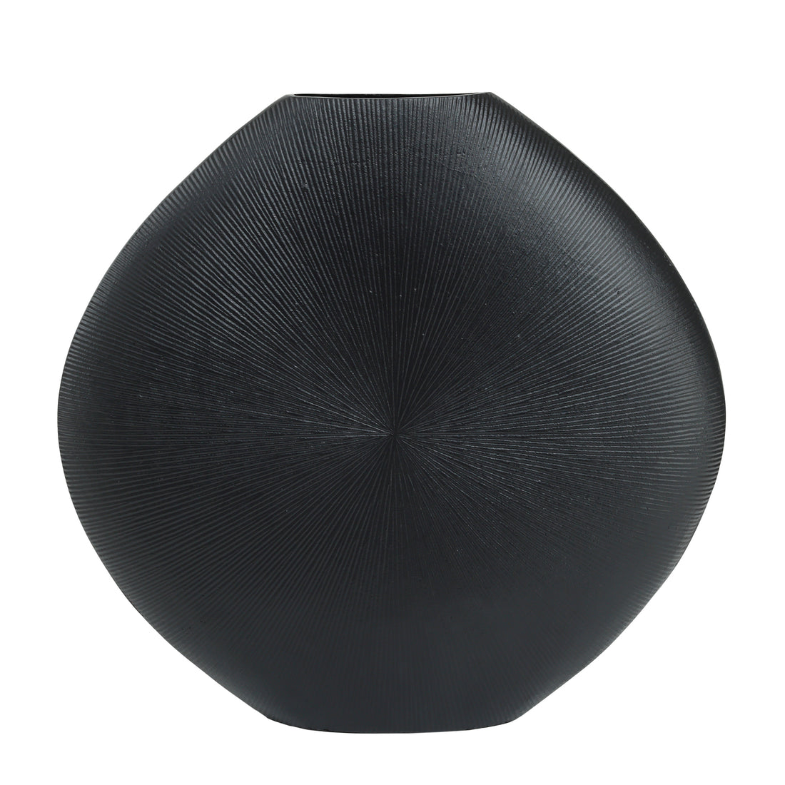 Tiro Black Aluminium Gryde Oval Stribet Mønster PTMD