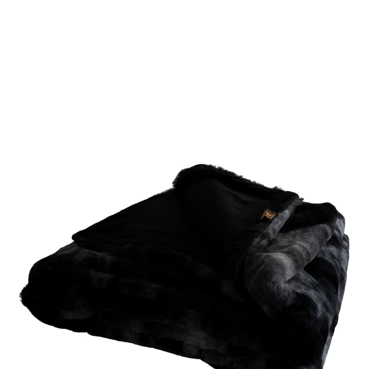 Linde plaid sort velour 220x240 cm PTMD