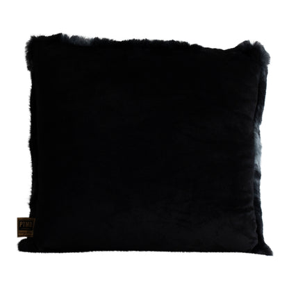 Linde Pude Sort Fløjl 45x45cm PTMD