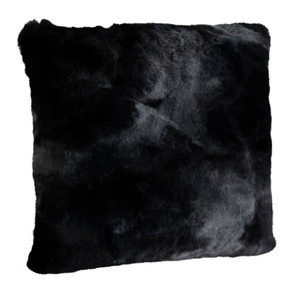 Linde Pude Sort Fløjl 45x45cm PTMD