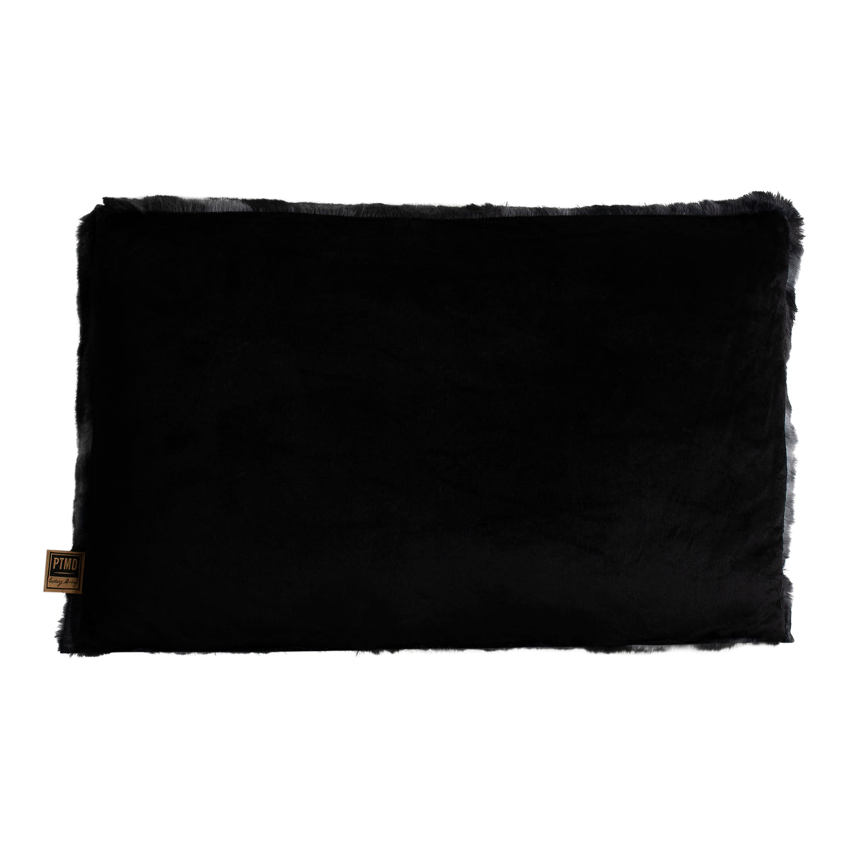 Linde Pude Sort Fløjl 60x40cm PTMD