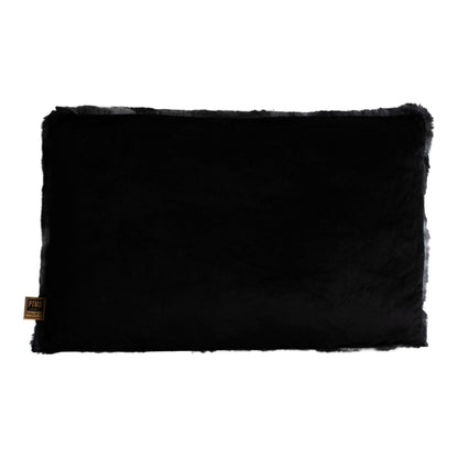Linde Pude Sort Fløjl 60x40cm PTMD