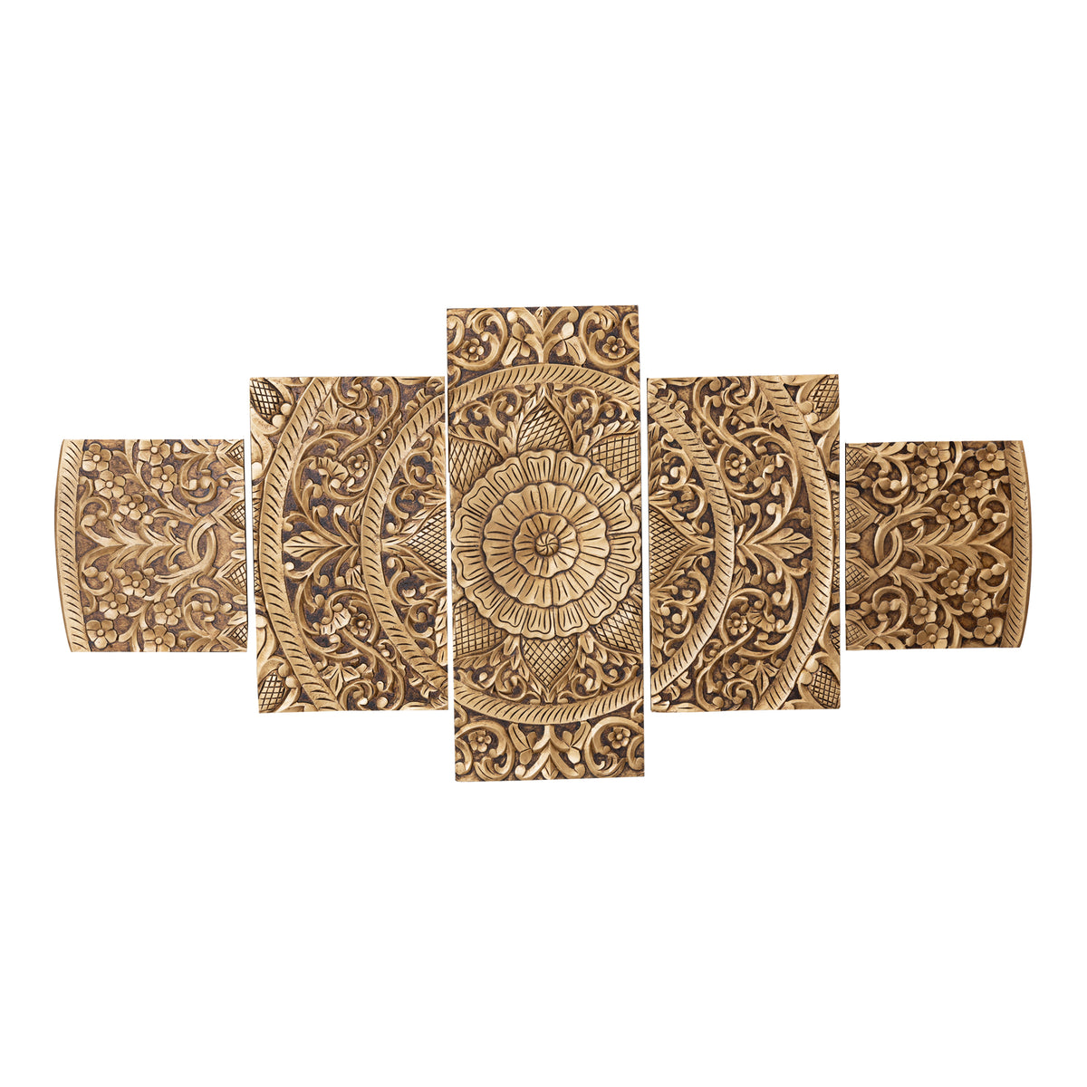 Vægpanel Sharlene - 180x90cm - MDF - Guld PTMD