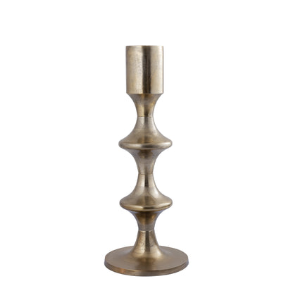 Taika Gold rund lysestage i aluminium, lav, H73 cm PTMD