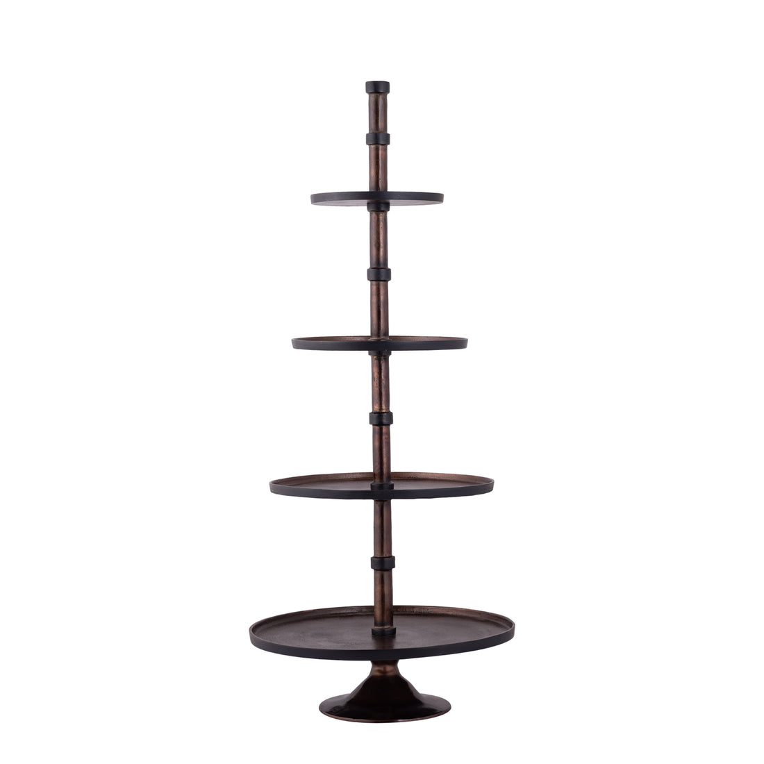 Glinda kobber- og alu-etagere, rund, L, PTMD