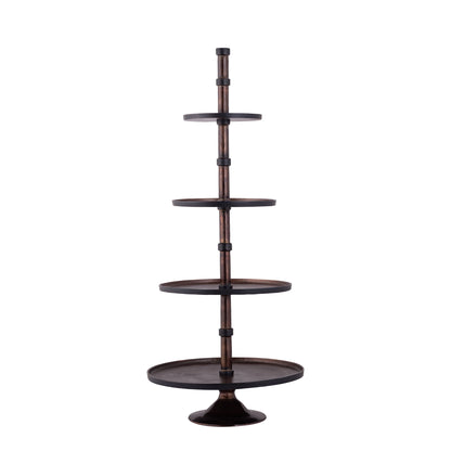 Glinda kobber- og alu-etagere, rund, L, PTMD