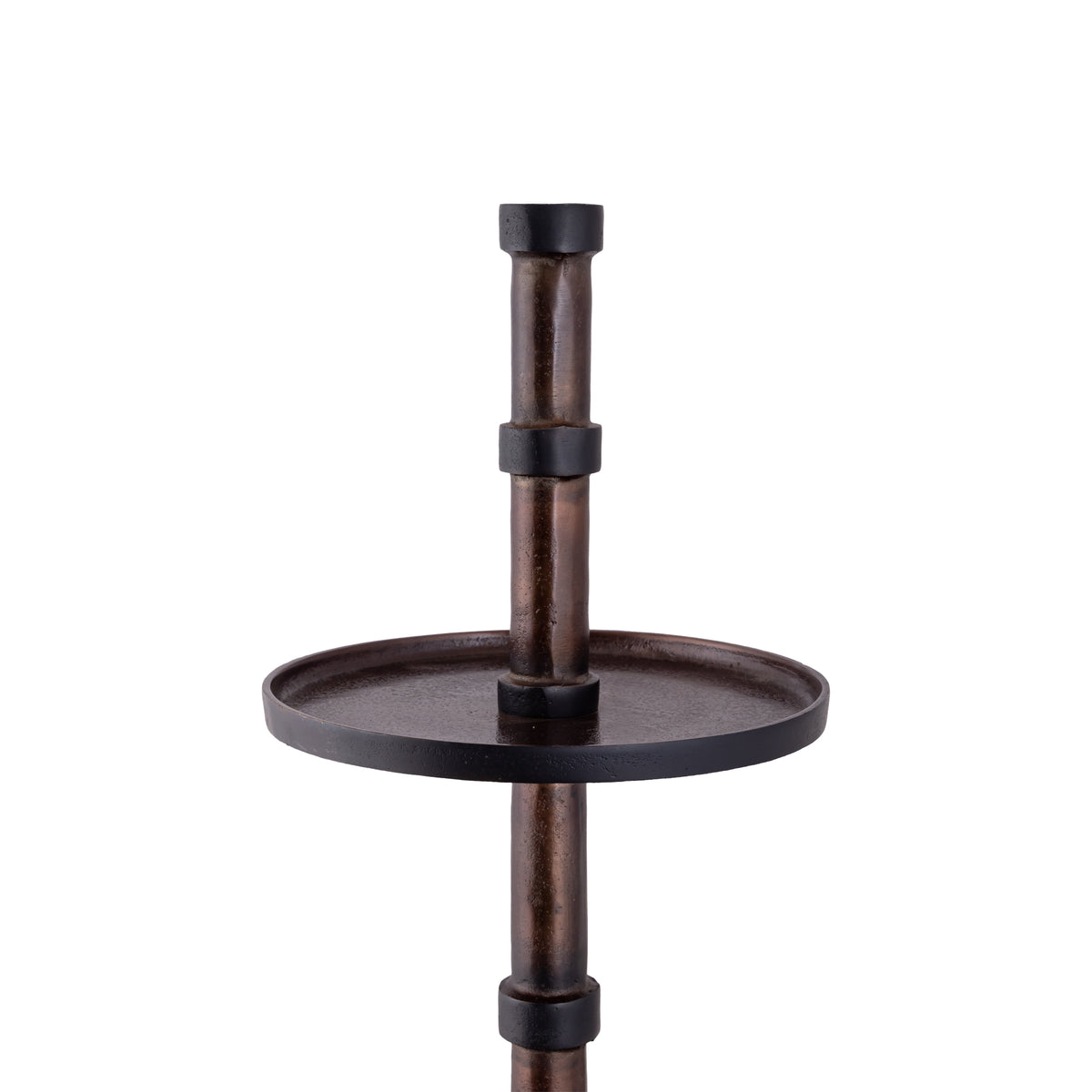 Glinda kobber- og alu-etagere, rund, L, PTMD