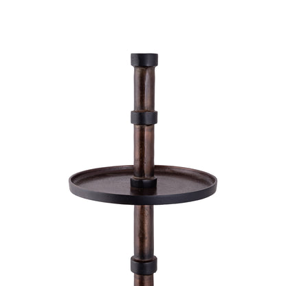 Glinda kobber- og alu-etagere, rund, L, PTMD