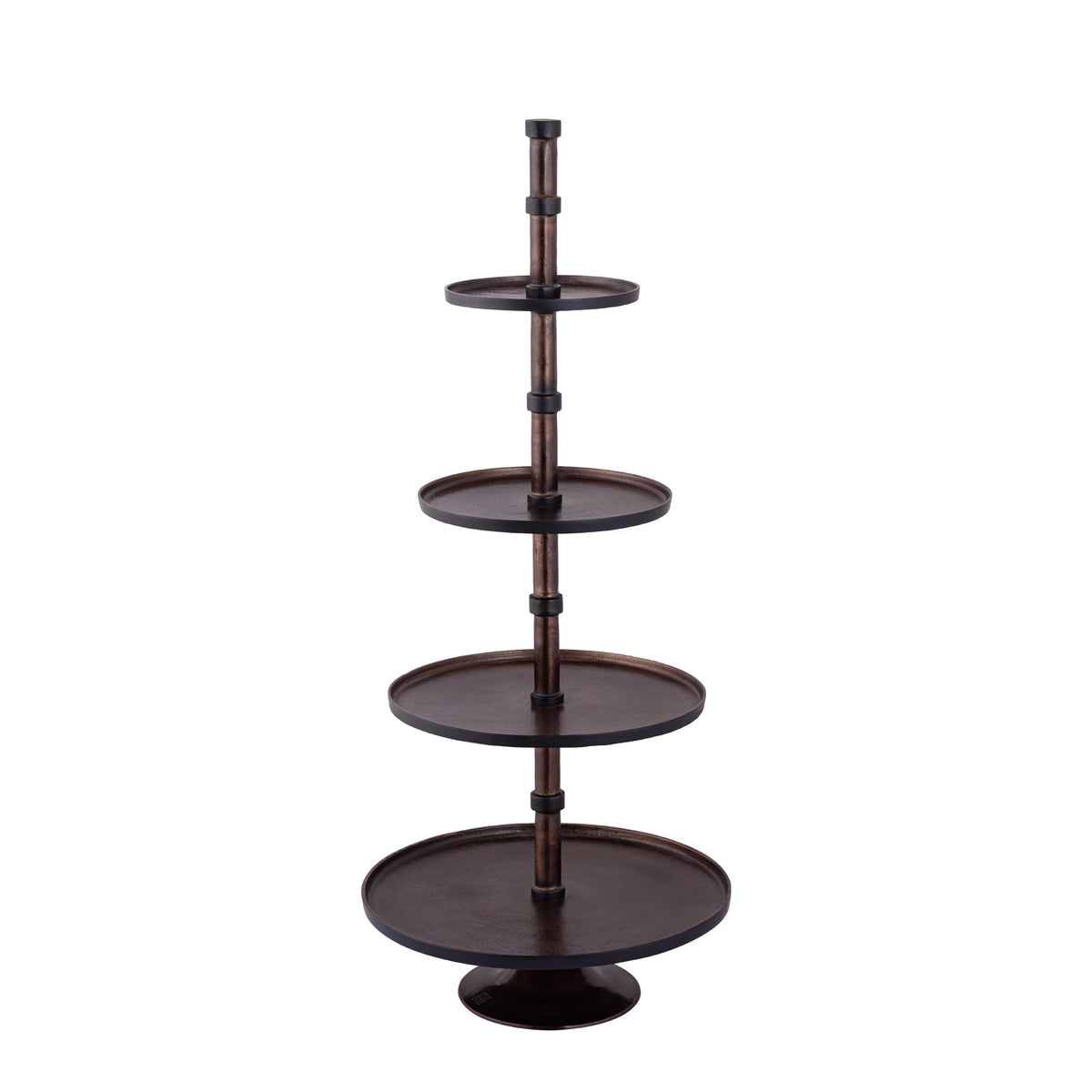 Glinda kobber- og alu-etagere, rund, L, PTMD