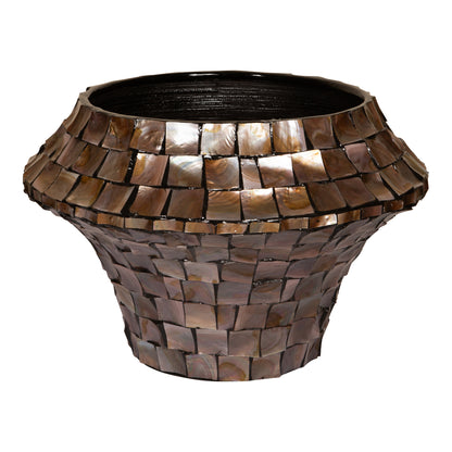 Daven Bronze Poly Shell Bamboo-krukke, rund, stor PTMD