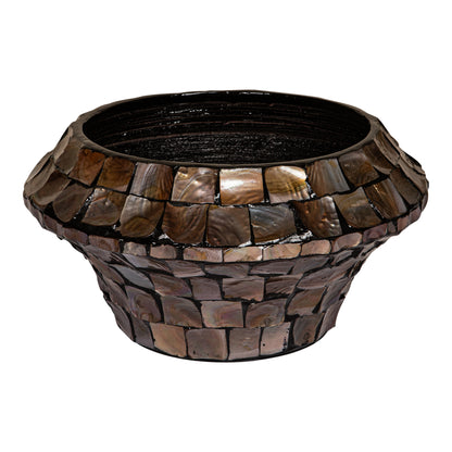 Daven Bronze Poly Shell Bamboo-potte Rund Lav S 41x41x20 cm PTMD