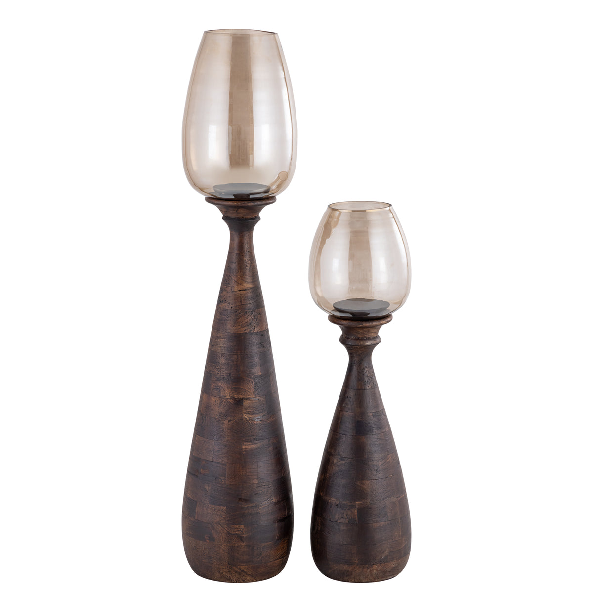 Midi mangotræ, stormlys, røgfarvet brunt glas, medium, PTMD