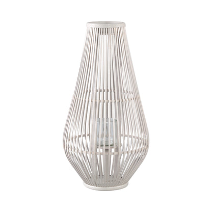 Lygte Lysia L- 35x35x68 cm - Glas - Hvid PTMD