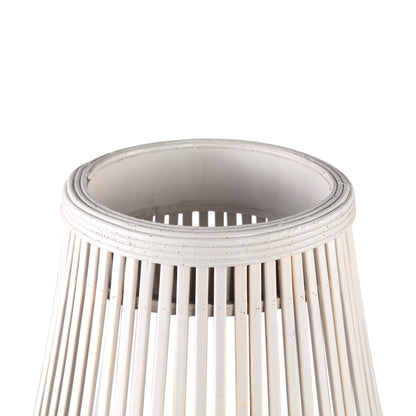 Lygte Lysia L- 35x35x68 cm - Glas - Hvid PTMD