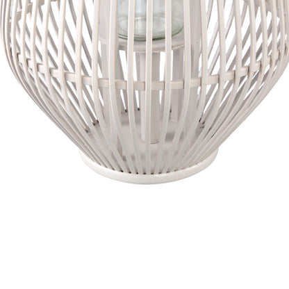 Lygte Lysia L- 35x35x68 cm - Glas - Hvid PTMD