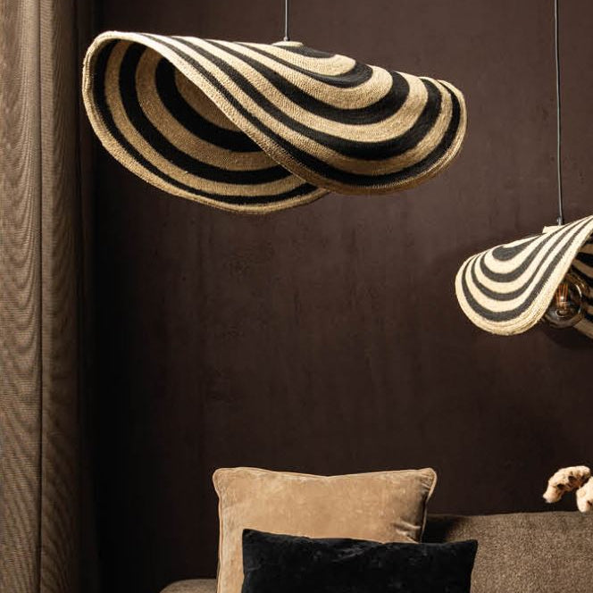 Loulou Natural Seagrass Bølget Pendellampe Lille PTMD