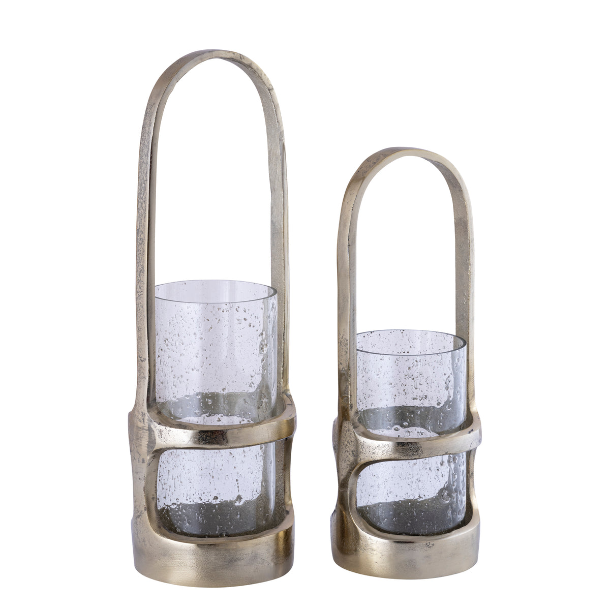Lanterne Rahana S - 14 x 14 x 40 cm - Aluminium - Guld PTMD