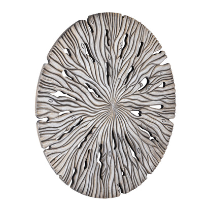 Vægbane Bonte L - 120x2x120 cm - MDF - Creme PTMD