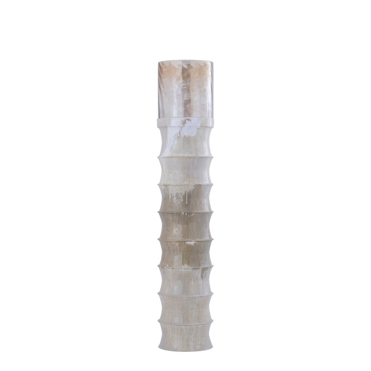 Lanterne Kaylyne cremefarvet emalje, medium, PTMD