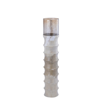 Lanterne Kaylyne cremefarvet emalje, medium, PTMD