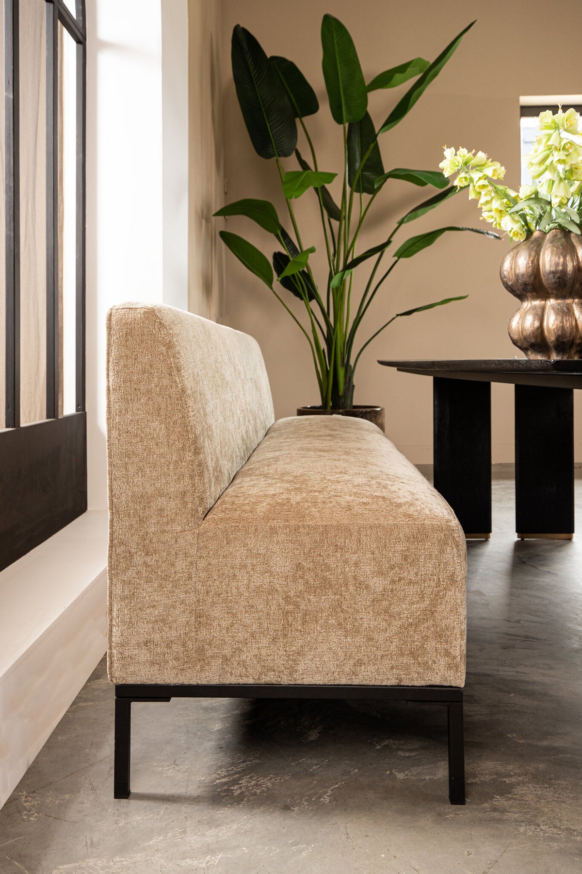 Spisebænk Xania Creme 200 cm PTMD