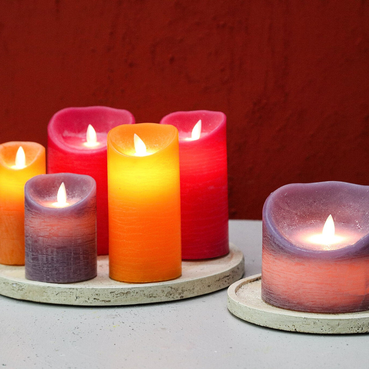 Sæt med 5 LED-lys Rustic Lilac PTMD