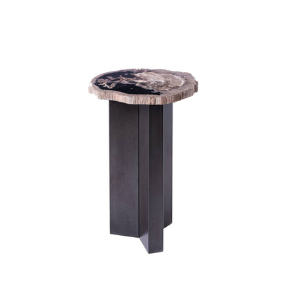 Jisse Black sidebord i forstenet træ med snoet base PTMD