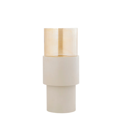 Soon Cream jern gulv stormlygte slibet glas S PTMD