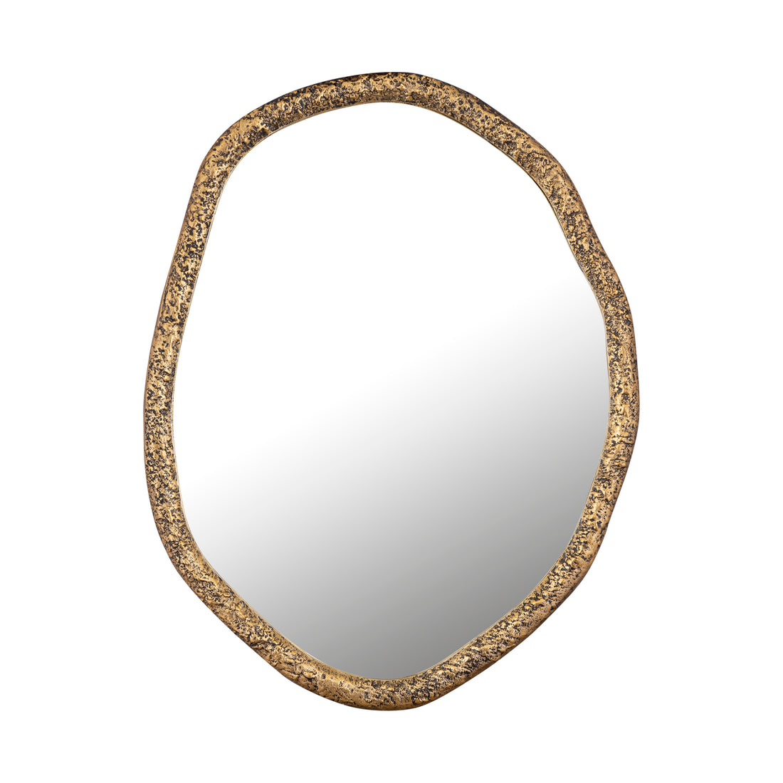 Paislie Brass organisk formet spejl, rundt, 56 x 3 x 72 cm PTMD