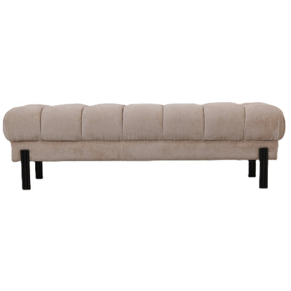 Melbourne-bænk 160 × 47 × 48 cm beige PTMD