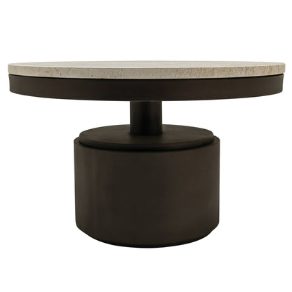 Bregt lavt sofabord i beige marmor PTMD
