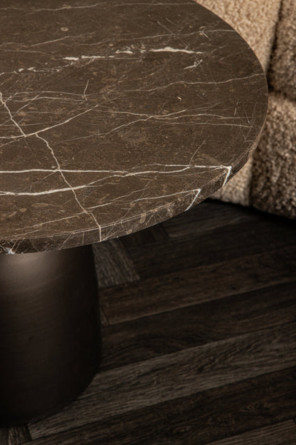 Patras sidebord i brunt marmor PTMD