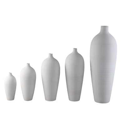 Flaskevase Cavinn Keramik Hvid Ø24cm x H70cm PTMD