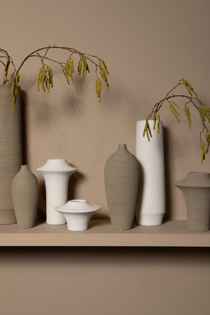Flaskevase Cavinn Keramik Beige Ø24cm x H70cm PTMD