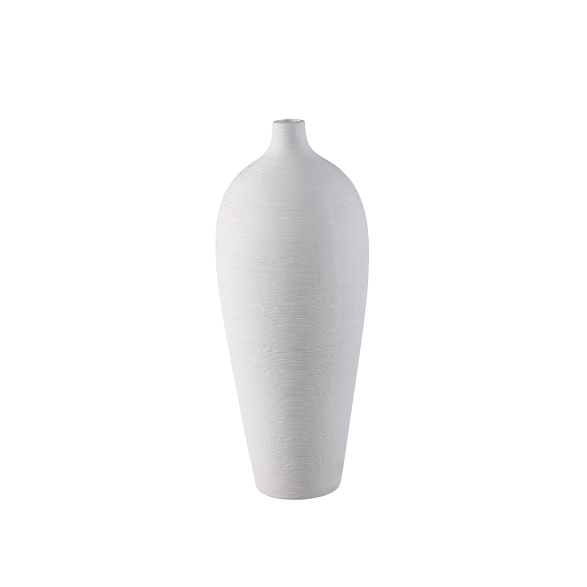 Flaskevase Cavinn Keramik Hvid Ø18cm x H44cm PTMD