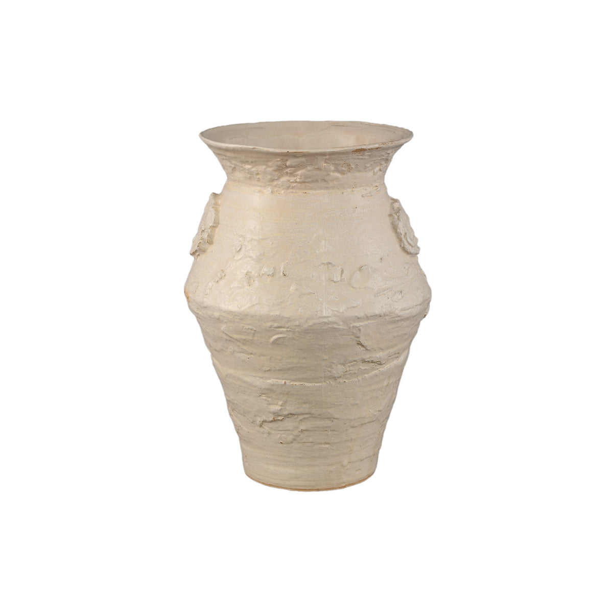 Pot Leandra Beige Rund Keramik Grov Struktur Large PTMD
